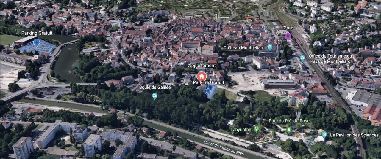 Appartement Avec Terrasse Et Parking Gratuit Accole Монбельяр Экстерьер фото